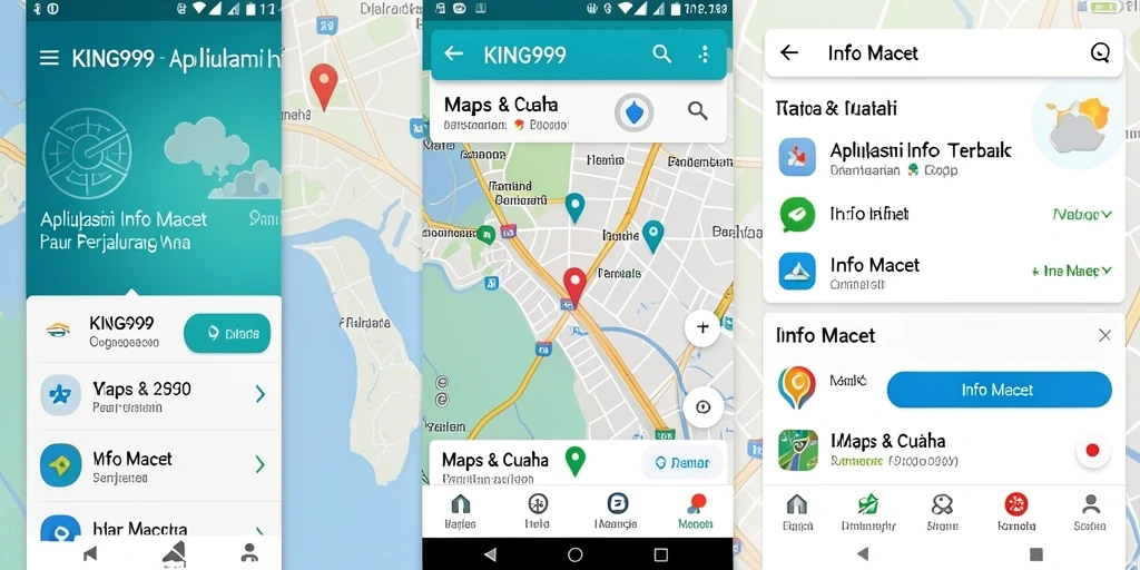 Antarmuka KING999 menampilkan peta lalu lintas yang jelas dan informatif.
